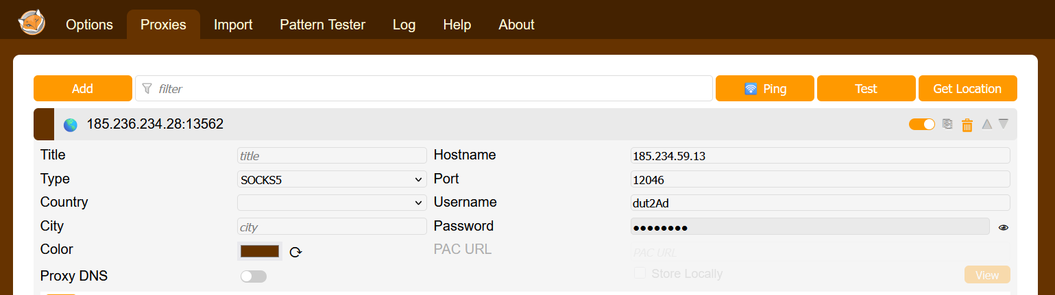 FoxyProxy browser extension